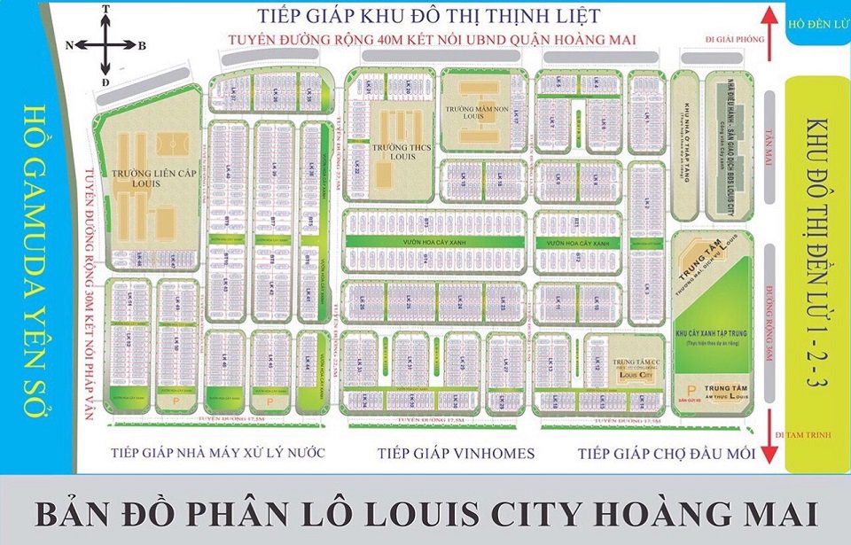 Mặt bằng dự án Louis City Hoàng Mai